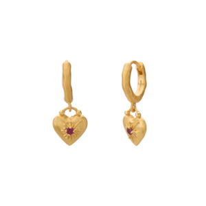 Murkani Love You Small Heart Huggie Earring | Gold