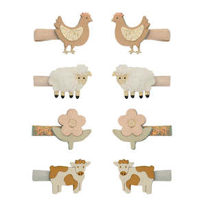Mimi Lula Kids Accessories: Mimi & Lula Hair Clips | Farm Animal Mini