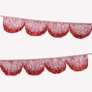 Meri Meri Tinsel Scallop Garland | Pink