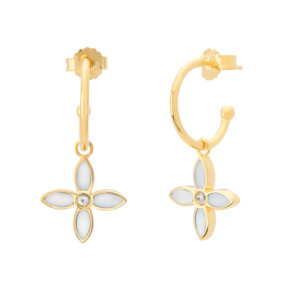 Murkani Desert Flower Small Hoop Earring | Gold