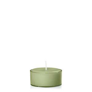 Dining Tableware: Coloured Tealight Candles | Matcha | Set of 4