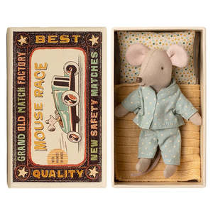 Maileg Matchbox Mouse | Little Brother Spot PJ's