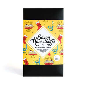 Kitchen Pantry: Baron Hasselhoff’s | Marj's Yule Trifle | Custard, Raspberry & Brandy Trifle Chocolate Bar