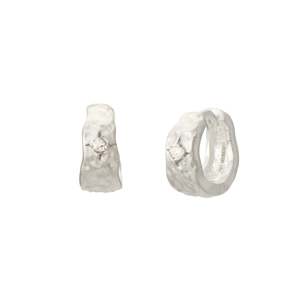 Murkani Cosmic Love Small Huggie Earring | Silver
