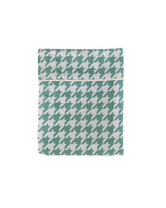 Flat Sheet - Green Houndstooth