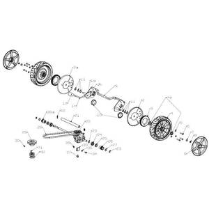 Walk Behind Mower Parts Wheels Bearings: Masport Wheel 220Mm Self Propelled 579070