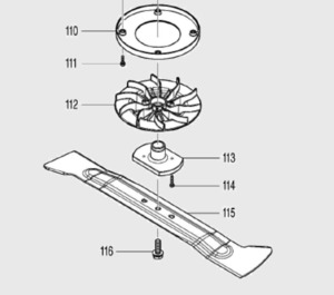 Walk Behind Mowers Blades Adaptors Discs: Makita Blade Support Dlm530/532/533 #319868-6