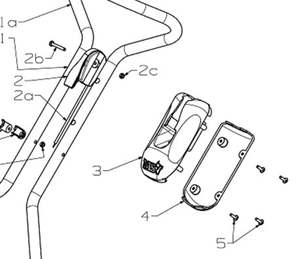 Walk Behind Mower Parts Starter Parts Rope: Masport Cover-Throttle,Bot No Sn Black #583340
