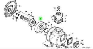 Water Pump Parts Honda: Honda Case, Volute, Wb30Xt3 #78107Yg4750