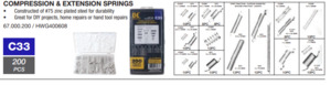 Consumables Hardware: Compression & Extension Springs Kit