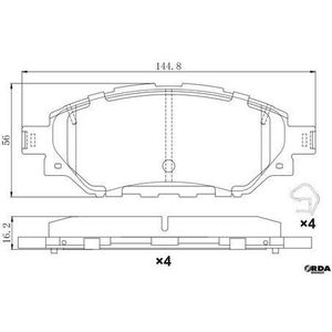 Automotive Brakes Wheel Parts: RDC2447 – RDA Phantom Ceramic Front Brake Pads for Toyota Hilux