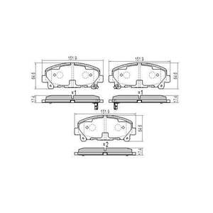 Automotive Brakes Wheel Parts: RDC2261 – RDA Phantom Ceramic Front Brake Pads for Honda Accord VIII & IX