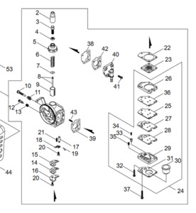 Trimmer Parts: GASKET, DIAPHRAGM 12435849930