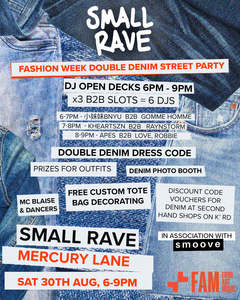 DJ OPEN DECKS - FASHION WEEK DOUBLE DENIM STREET PARTY