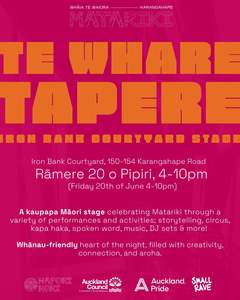 Te Whare Tapere Stage - Matariki Karangahape Road