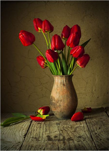 Products: Still life with colourful tulips Smart Art Design