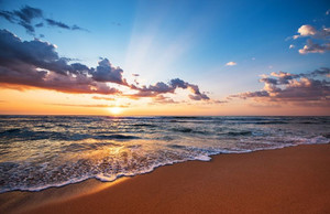 Products: Colourful ocean beach sunrise Smart Art Design