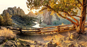 Products: Overview of Smith Rock at Sunset Smart Art Design