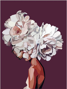Products: Girl with white flowers Smart Art Design