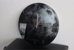 Products: Glass Clock Moon 360mm Smart Art Design