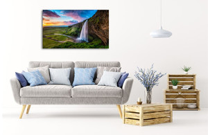 Products: Glass Art Waterfalls Seljalandsfoss Smart Art Design