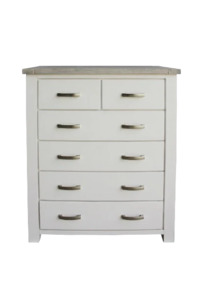 2 Tone 6 Drawer Tallboy