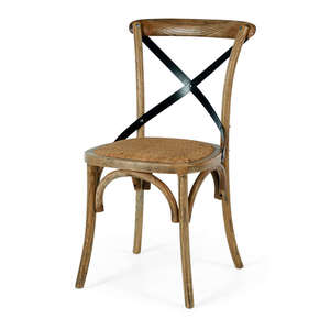 Dining Room: Villa X Back Chair Smoked Oak Rattan Seat