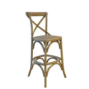 Dining Room: French Bistro Barstool Grey Washed Oak