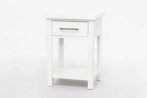 Master 1 Drawer Bedside Table White