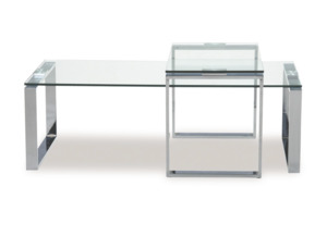 Coffee Tables: Katrine Coffee Table Glass & Chrome