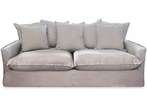 Couches 3 Seater: Hamptons 3 Seater Lemay Glacier Fabric