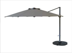 Outdoor Furniture: Tulip 3.3m Round Cantilever Umbrella Charcoal