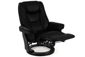Recliners: Maui Black PU Recliner