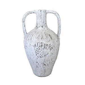 Decor: Lombok Urn Buffalo Antique White Wash Large 60cm
