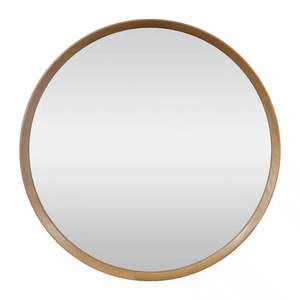 Odin Round Mirror Natural Oak 80cm