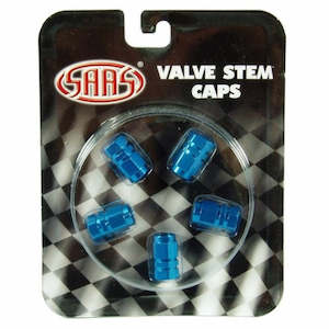 Wheels: Blue Valve Caps Pk5