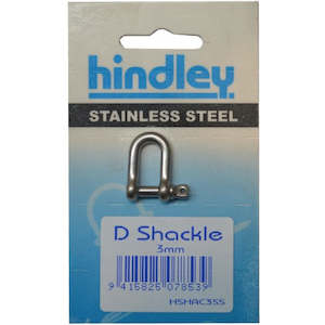 Stainless D Shackle 3mm Carded