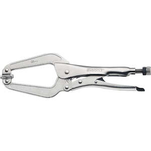 Teng 12in Long C-Clamp Lock Plier (NP) w/Swivel Pad