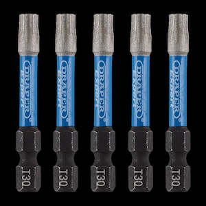 DRAPER TX-STAR® Impact Screwdriver Bits (T30 x 50mm) - 5 Pack