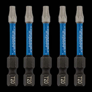 DRAPER TX-STAR® Impact Screwdriver Bits (T20 x 50mm) - 5 Pack