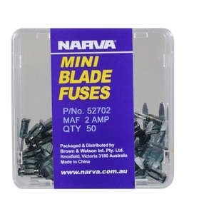 Mini Blade Fuse - 2 Amp Grey (Box Of 50)