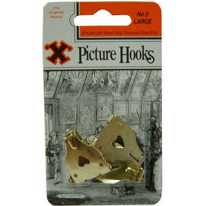 Trimming Cutting: Picture Hooks Bayonet Blister Pack #3 Double (3)