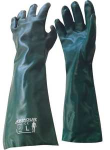 Accessories: ARMOUR GRN PVC CHEMICAL GAUNTLET GLOVE - 45CM (Pair)