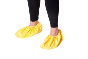 Air Compressors: Polylaminate Overshoes Large Yellow (Bag of 30 Pairs)
