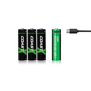 Battery Accessories: Battery AA USB-C Recharge 4PK Zithion 3.0Wh