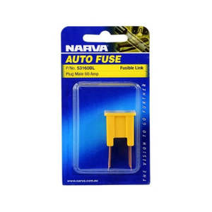 Fuses: Male Plug In Fusible Link - 60 Amp Yellow (Blister Pack Of 1)