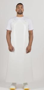 PVC Heavy Duty Apron with Hooks and Ties White 900x1350mm 5PK