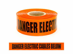 Trench Warning Tape - Electrical Orange 75mm x 250m