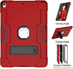 Apple iPad Air 10.5 Rugged Shockproof Case & Kickstand (Red)