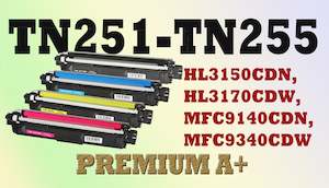 Brother: TN251 TN255 For HL3150CDN, HL3170CDW, MFC-9140CDN, MFC9340CDW Compatible X 4